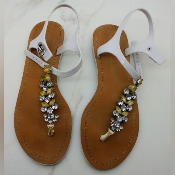 Ivanka Trump Rhinestone Jewel Strappy Sandals Shoes Sz - Picture 7 of 16